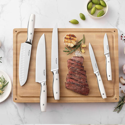 5-Piece Chef Knife Set, Professional Ultra Sharp Kitchen Knives for Cooking High Carbon Stainless Steel, with Ergonomic Handle Design (Five)9