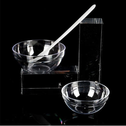 10Pcs Plastic Cosmetic Mix Bowl, 7.5X3.5Cm Transparent Facial Mask Mixing Bowl, Prep Measuring Cup DIY Stirring Bowls Cosmetic Beauty Tool for Home Salon5
