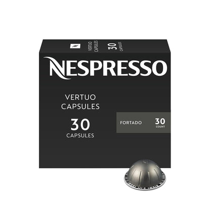 Nespresso Vertuo, Fortado Gran Lungo Americano, 30-Count Espresso Pods | Capsules Dark Roast Coffee Pack of 11