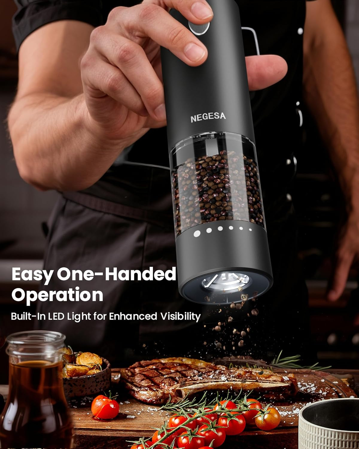 electric-salt-and-pepper-grinder-set-with-rechargeable-base-automatic-refillable-electric-salt-and-pepper-shakers-with-large-capacity-led-light-adjustable-coarseness-black