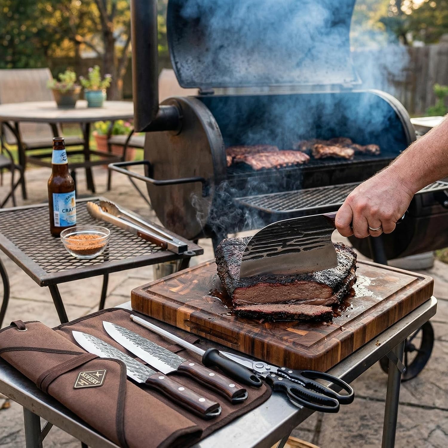 damascus-butcher-knife-set-for-pit-master-brisket-carving-full-tang-meat-cleaver-grilling-tools-smoking-meat-accessories-outdoor-cooking-portable-camping-case-gifts-for-men