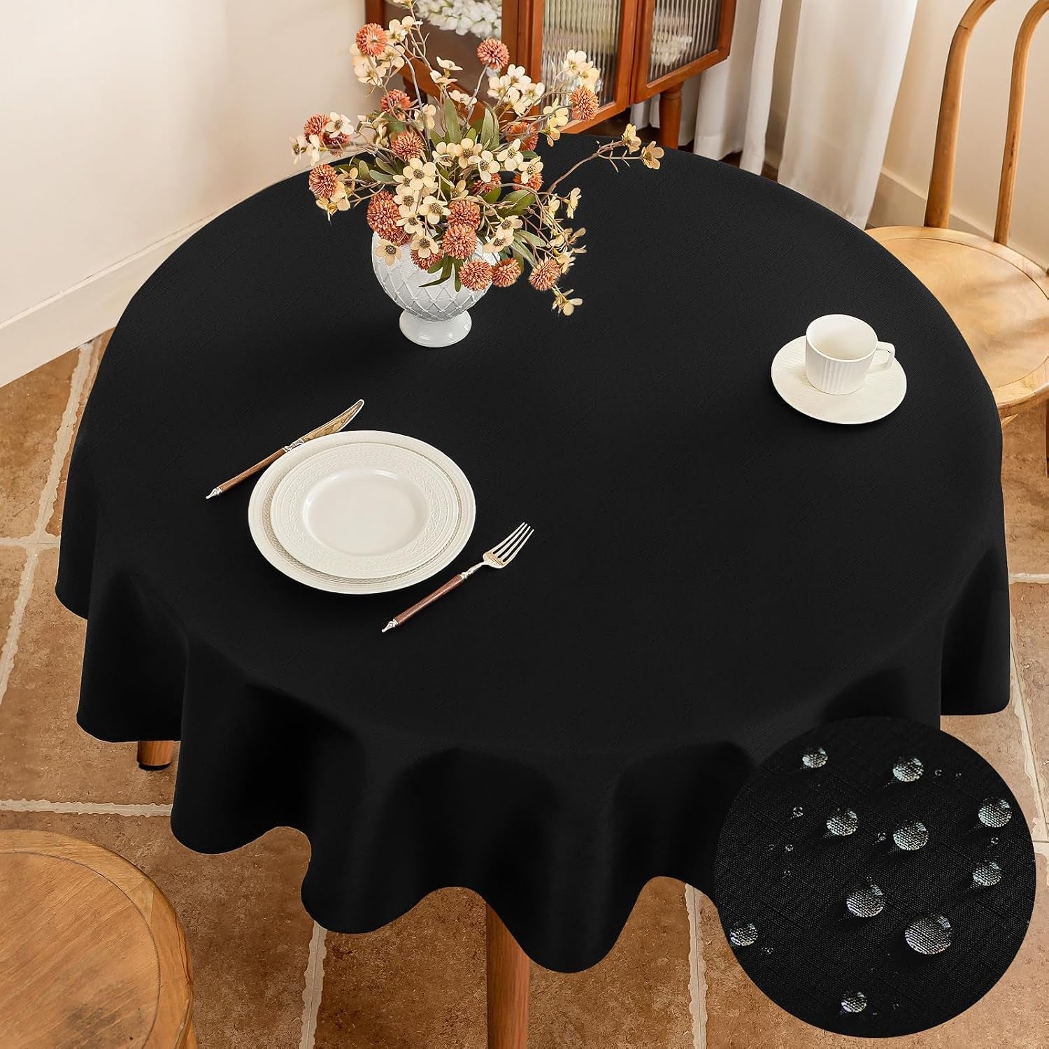 textured-60-inch-black-fabric-table-cloth-fits-30-to-48-round-table-faux-linen-water-resistant-wipeable-circle-tablecloth-washable-for-dinning-kitchen-patio