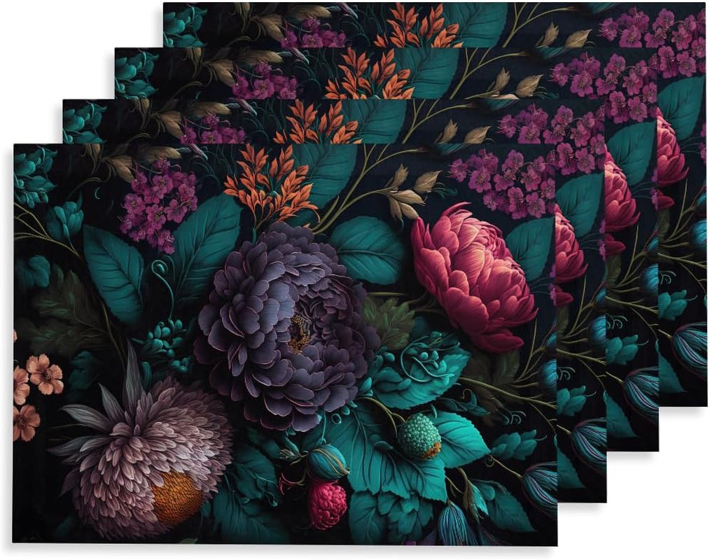 12x18-dark-black-pink-purple-red-peony-floral-placemats-set-of-4-washable-thick-place-mats-kitchen-table-mats-decorative-linen-fabric-table-mat-for-dining-table-kitchen-home-decor