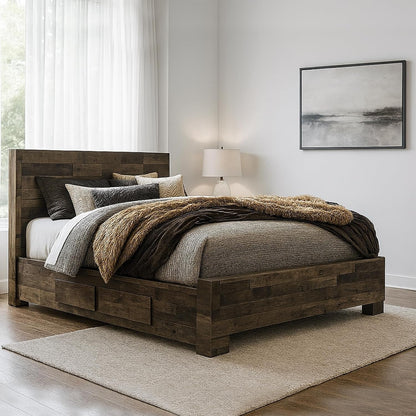 Signature Design by Ashley Derekson Queen Panel Bed with 4 Drawers, Gray2