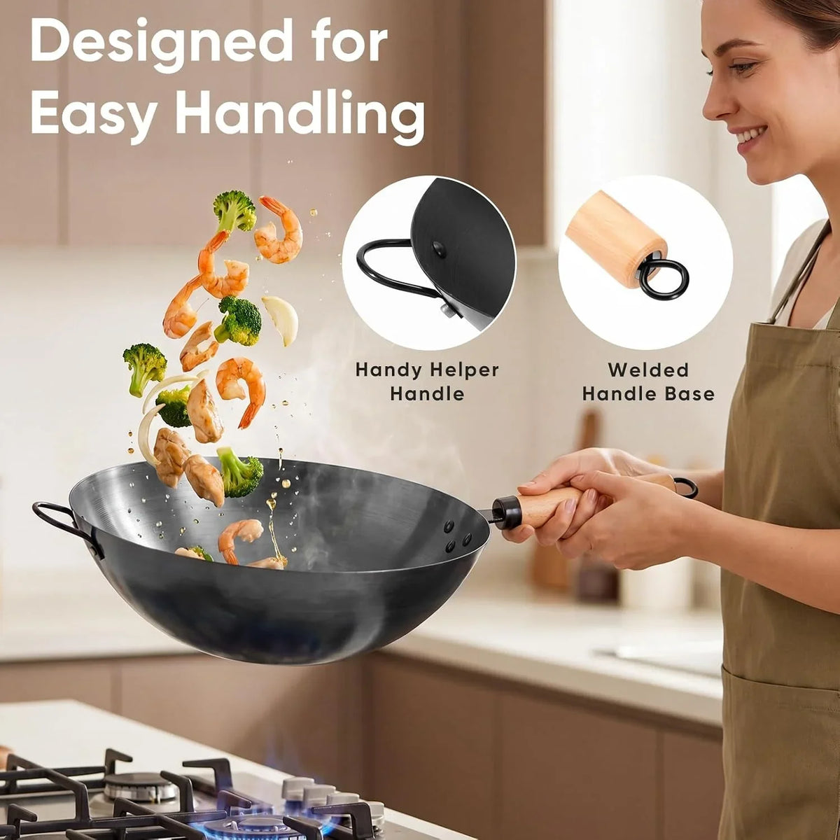 13-5-carbon-steel-wok-pan-pre-seasoned-flat-bottom-wok-for-stir-fry-bbq-grill-camping-compatible-with-induction-electric-gas-and-open-fire-black