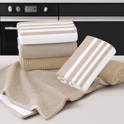 Cotton 380 GSM Premium Kitchen Towels, 18"X 28", 6 Pack, Khaki5