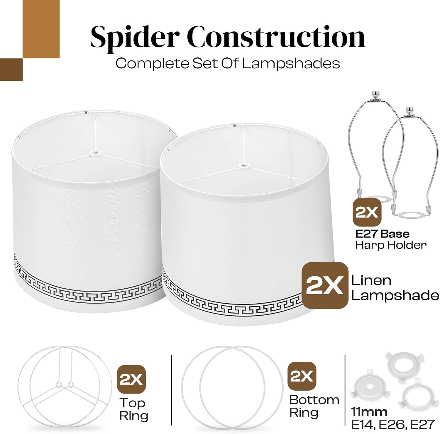 lamp-shades-set-of-2-𝐃𝐫𝐮𝐦-𝐒𝐡𝐚𝐩𝐞-lampshades-𝟏𝟏-𝟔-𝐓𝐨𝐩𝐱𝟏𝟐-𝟔-𝐁𝐨𝐭𝐭𝐨𝐦𝐱𝟗-𝟖-𝐇𝐢𝐠𝐡-fits-harp-style-bedside-floor-lamp-shades-easy-assemblyships-rolled-flatwhite-medium