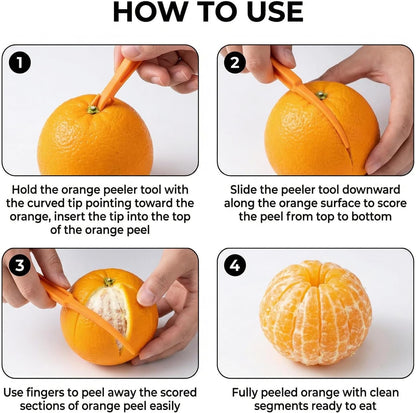 8Pc Orange Peeler, Citrus Peeler Tool and Fruit Peeler for Oranges, Lemons and Citrus Fruits5