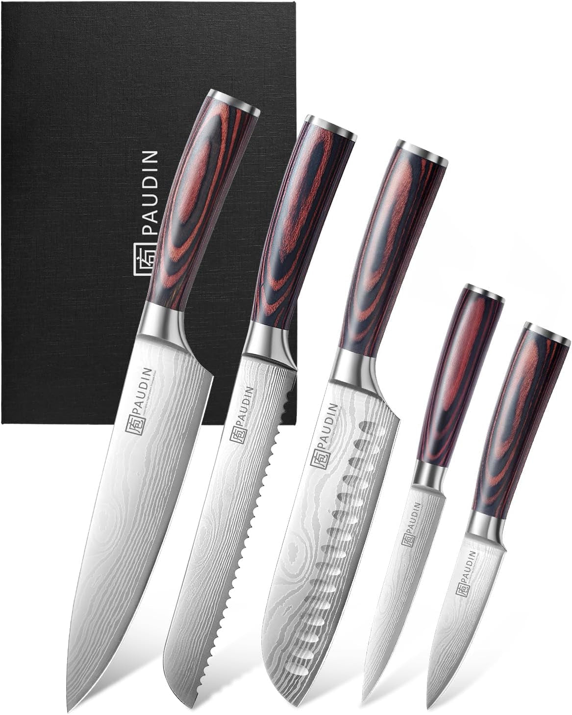 knife-set-5pcs-kitchen-knife-set-without-block-stainless-steel-chef-knife-set-with-pakkawood-handle-professional-kitchen-gift-sets-for-cooking-lovers-farthers-day