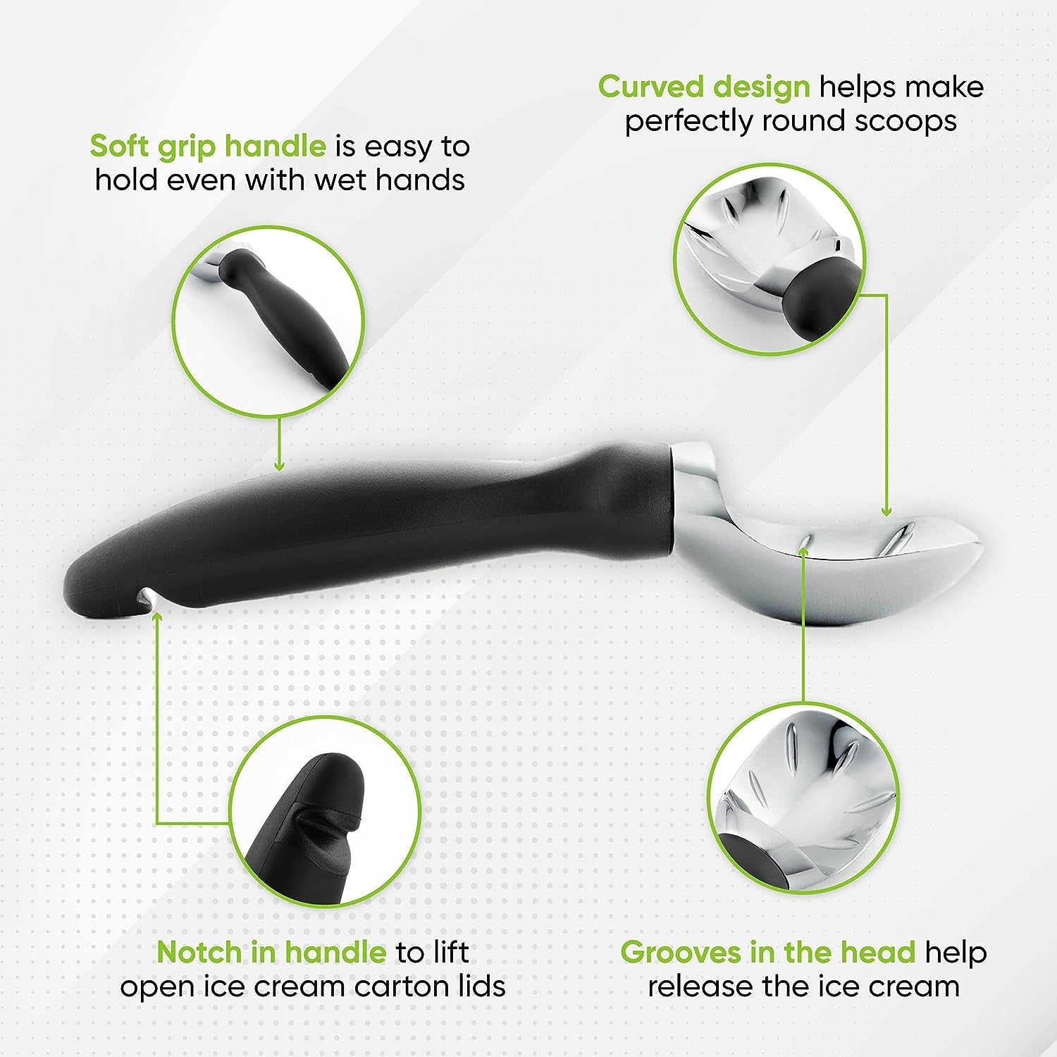 heavy-duty-metal-ice-cream-scoop-with-soft-grip-handle-black-professional-ice-cream-scooper-for-kitchen-dishwasher-safe-ice-cream-spoon-for-gelato-sorbet-cookie-dough-sundae-melon