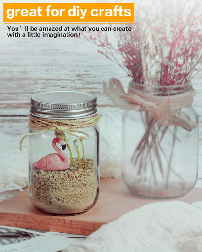 Mason Jars 12 Oz 20 Pack Glass Jars with Silver Lids Food Storage | Regular Mouth Canning Jars for Pickles,Meal Prep,Crafts with 20 Labels and 1 Pen.Food Storage Frascos De Vidrio Con Tapa Para6