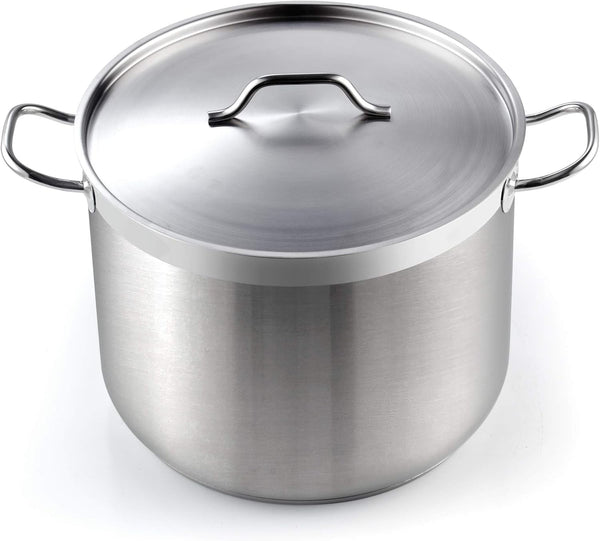 Professional Stainless Steel Stock Pot, Heavy Duty Induction Soup Pot with Lid, Large Pot for Cooking Pasta, Soup, Oven Safe, Dishwasher Safe, Compatible with Most Stovetops, 30-Quart7