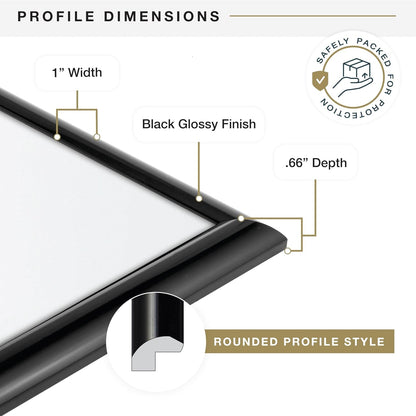 Trendsetter Poster Frame, 20X30, Black High-Gloss, 1-Pack5