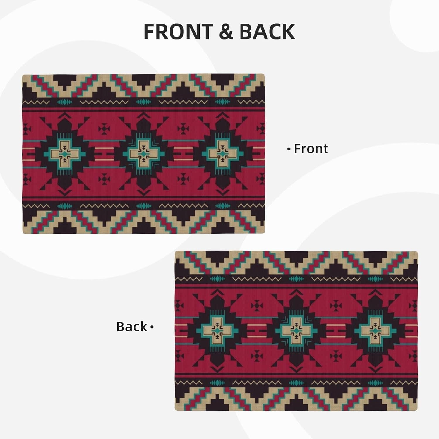 aztec-placemats-set-of-4-ethnic-native-southwest-place-mats-red-brown-tribal-navajo-mexican-geometric-rectangle-table-mat-linen-washable-placemat-for-party-kitchen-dining-decor-12x19-inch