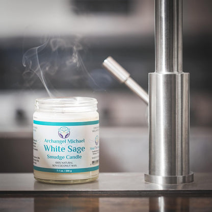White Sage Candles for Cleansing House Chakra Healing | Energy Cleansing Smudge Candle | Natural Aromatherapy Candle | Sage for Cleansing House Negative Energy (7 Oz) (White Sage)6