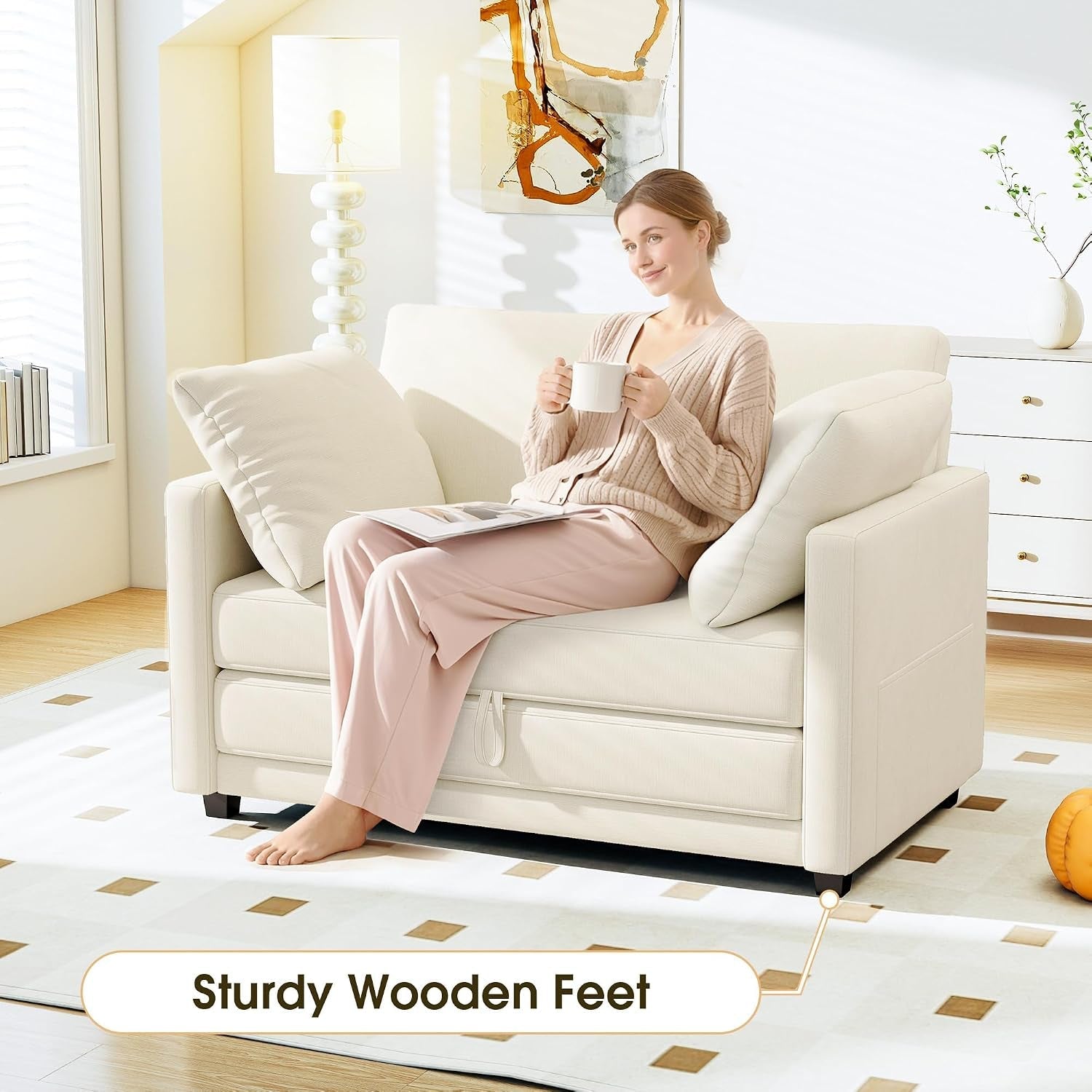 51-convertible-sofa-bed-2-in1-folding-sofa-bed-loveseat-sleeper-sofa-for-small-spaces-fold-out-floor-couch-with-2-pillows-for-apartment-living-room-guest-room-beige-chenille-fabric