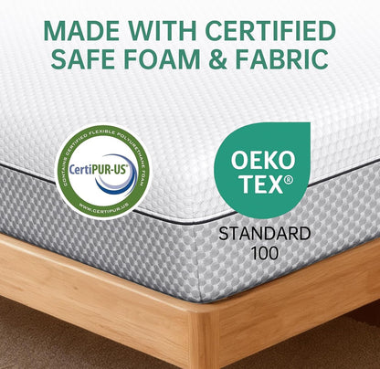 10 Inch Queen Mattress in a Box, Gel Memory Foam Mattress with Medium Firm Support, Certipur-Us Certified, 80''L X 60''W2