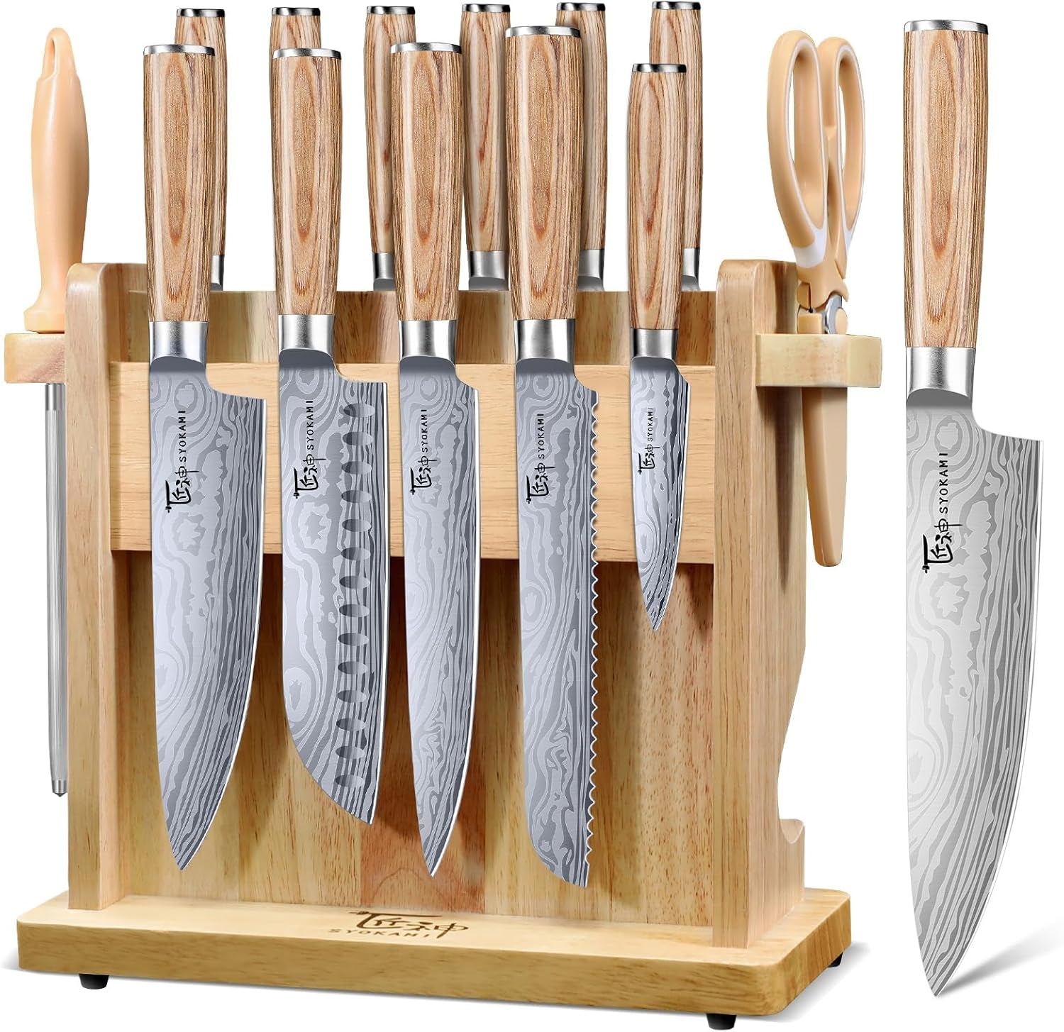2026-upgrade-japanese-kitchen-knife-set-with-torii-style-block-14-pieces-knife-set-for-kitchen-german-din1-4116-steel-ergonomic-handle-sharp-edge-magnetic-knife-holder-ideal-gift