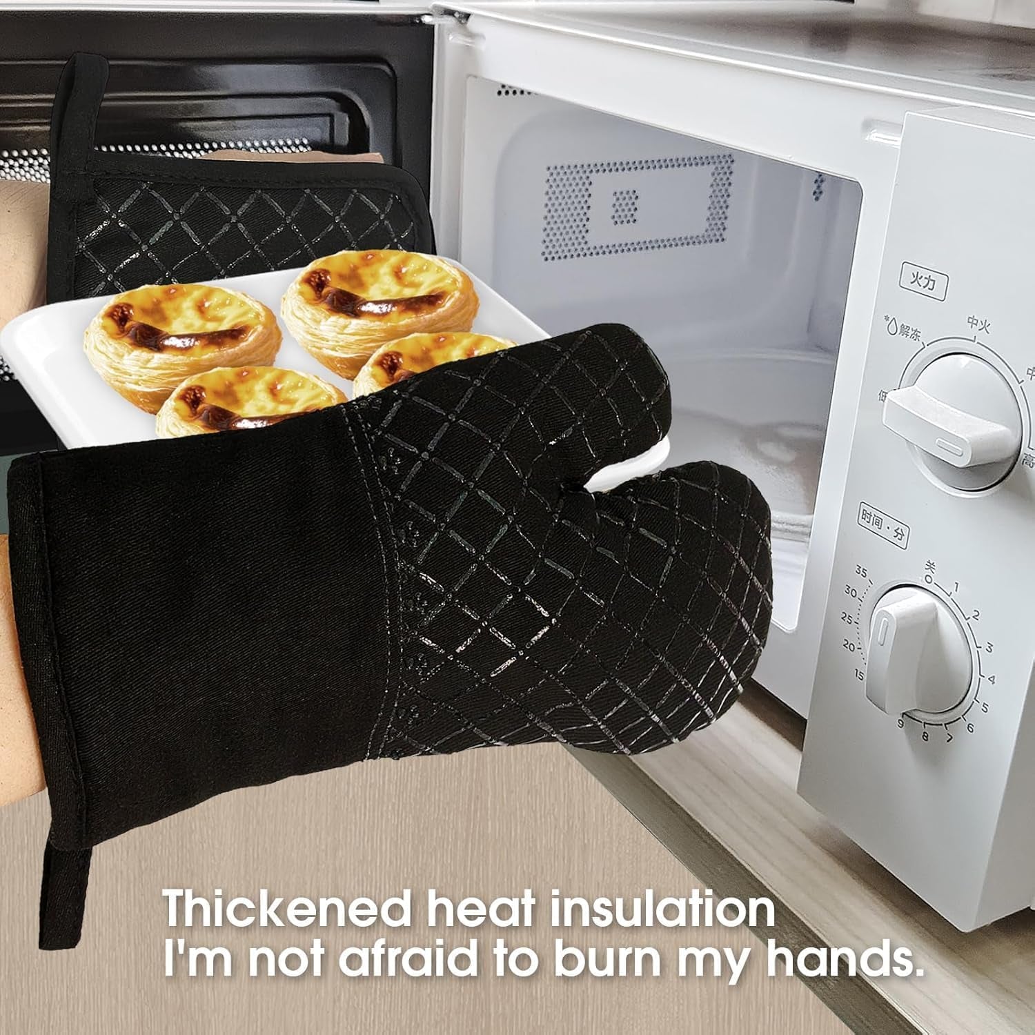 oven-mitts-and-pan-racks-4-piece-set-extended-kitchen-oven-mitts-and-pan-racks-heat-resistant-500-f-silicone-non-slip-surface-for-baking-and-cooking-black