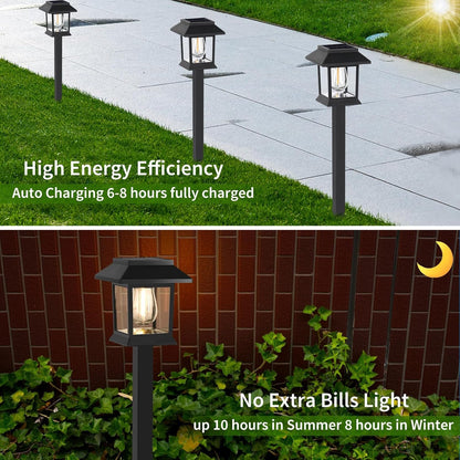 Solar Lights Outdoor,12 Pack 3000K Waterproof Auto On/Off Solar Pathway Lights for Your Garden, Landscape, Path, Yard, Patio, Driveway,Walkway Decor3