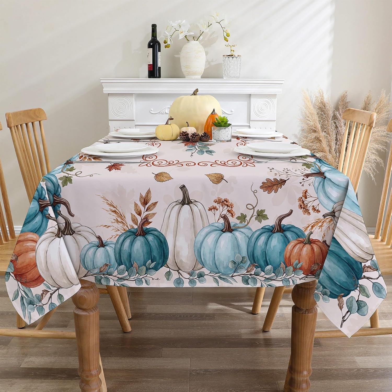 fall-tablecloth-60x84-inch-fall-decorations-for-home-pumpkins-farm-water-resistant-rustic-table-cloth-rectangle-for-party-dinning-home