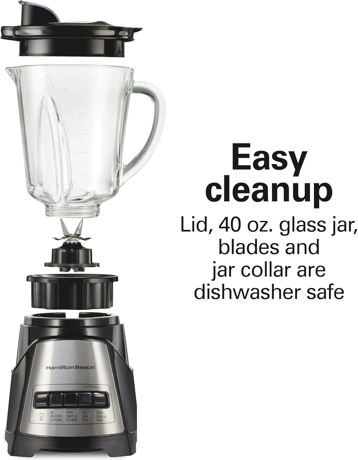 power-elite-blender-for-smoothies-with-wave-action-system-40-oz-glass-jar-12-functions-including-puree-crush-ice-700-watts-black-58148ag