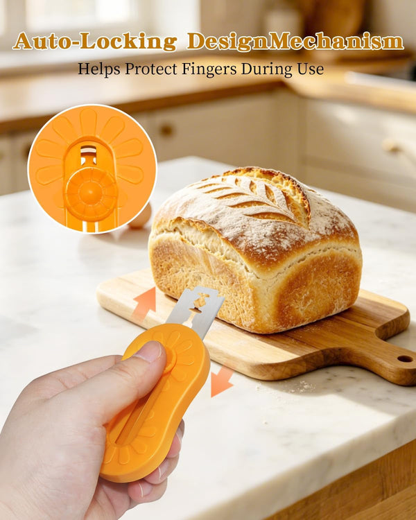Bread Lame Sourdough Scoring Tool, Magnetic & Retractable Bread Scoring Tool, Scoring Knife for Bread Baking, Bread Razor for Homemade Bread, Lame Bread Tool, Includes 10 Razor Blades4