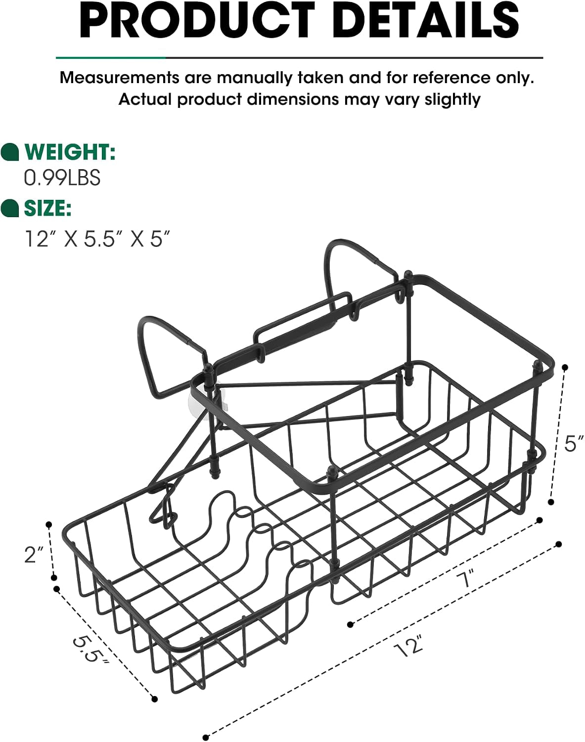 rustproof-hanging-shower-caddy-for-bathtub-stainless-steel-shower-caddy-for-tub-side-hanging-shower-organizer-basket-for-shampoo-conditioner-soap-bath-accessories-easy-install-matte-black