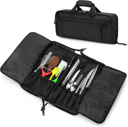 Chef Knife Bag with Lockhole & 17 + 6 Slots, up to 17.5 In, Bag Only1