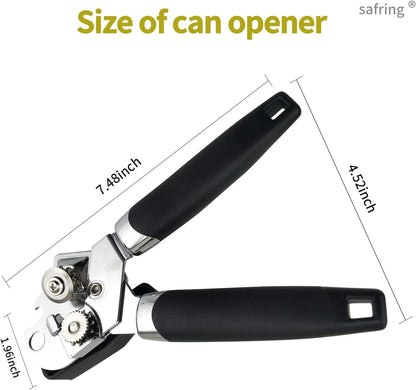 Can Opener Manual, Handheld Strong Heavy Duty Stainless Steel Can Opener, Comfortable Handle, Sharp Blade Smooth Edge, Can Openers with Multifunctional Bottle Opener2