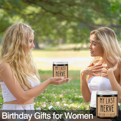 Gifts for Women Men, Birthday Gifts for Women, Mom, Her, Him - My Last Nerve Lavender Candles - Funny Best Friend, White Elephant Gift for Adults, Coworkers, Sister, Bestie7