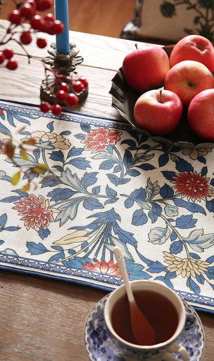 Designer Vintage French Linen Table Runner,12"X87"-Ivar A8