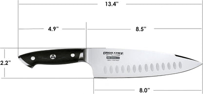 Pro Series 2.0 8-Inch Chef’S Knife - Forged High Carbon 7Cr17Mov Stainless Steel Blade with Ergonomic Black Pakkawood Handle - Full Tang Construction4