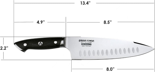 Pro Series 2.0 8-Inch Chef’S Knife - Forged High Carbon 7Cr17Mov Stainless Steel Blade with Ergonomic Black Pakkawood Handle - Full Tang Construction4