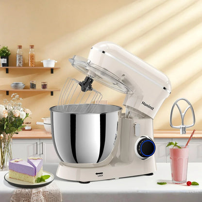 Stand Mixer, 6.5QT 10-Speed Tilt-Head 3-IN-1 Electric Food Mixer | Kitchen Mixer with Bowl, Dough Hook, Whisk and Beater, Household Mixer for Baking, Cake and Most Home Cooks, Dishwasher Safe6