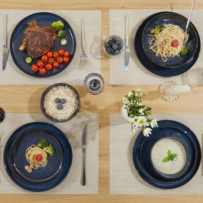 Stoneware Dinnerware Sets for 8, 32Pcs Ceramic Plates and Bowls Sets6