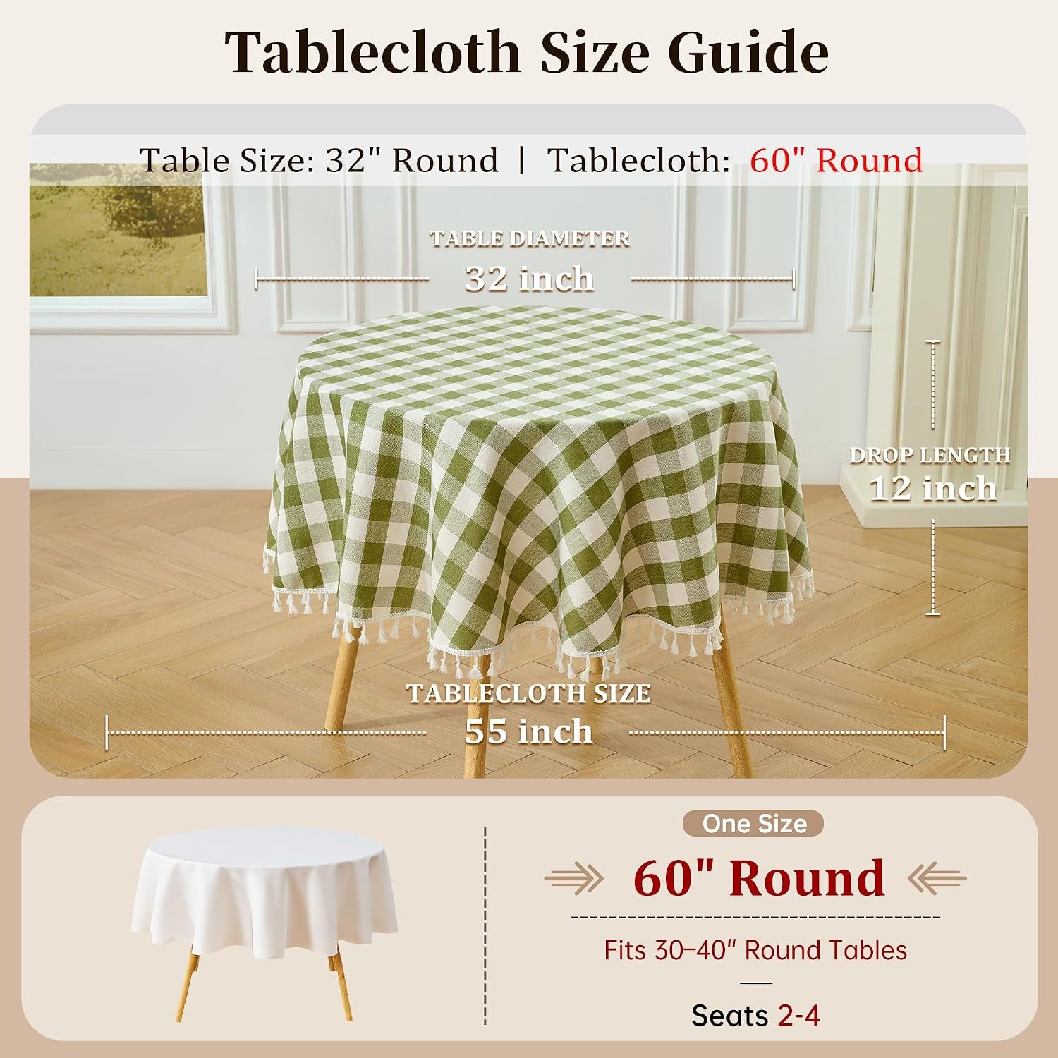 round-gingham-tablecloth-60inch-cotton-linen-style-green