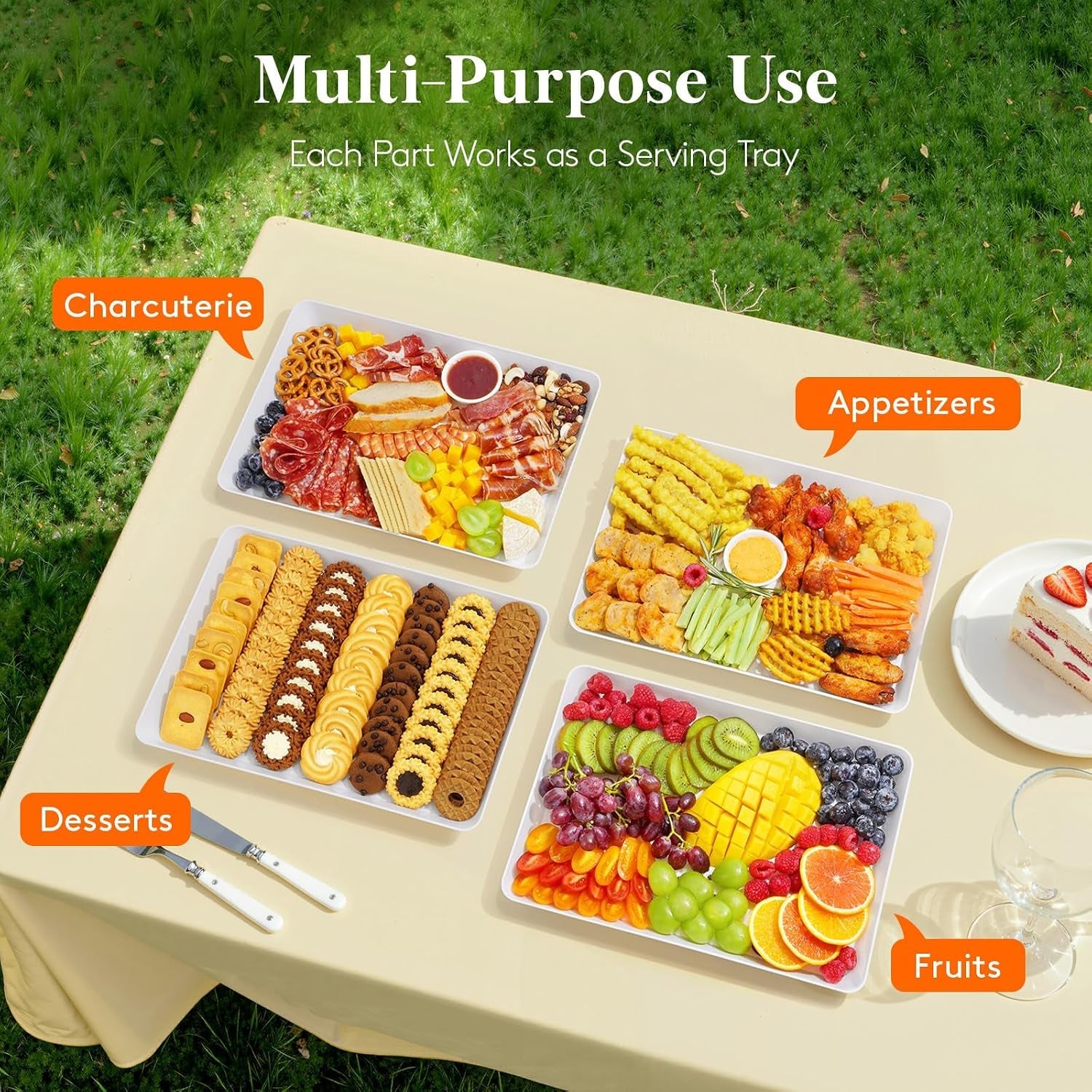 4-pcs-serving-tray-for-party-reusable-plastic-food-serving-platter-bpa-free-white-trays-for-desserts-snacks-fruit-appetizers-charcuterie-catering-dish-for-buffet-display-party-supplies