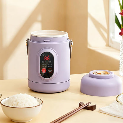 Mini Rice Cooker 3 Cups Uncooked, 500W Small Portable Electric Pot with Non-Stick Pot, 12-Hour Timer Delay & Keep Warm Smart Control Multifunction Cooker, BPA Free for 1-3 People Dorm Travel Camping1