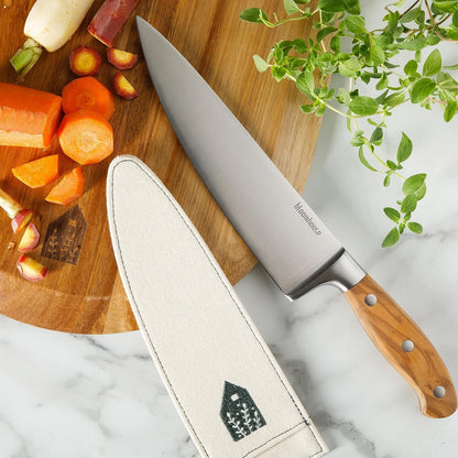 Bloomhouse Chef'S Knive - German Stainless Steel Knive -Two Time Oprah'S Favorite Things Winner - Italian Olive Wood Handle, Full Tang Kitchen Knife for Slicing, Dicing & Chopping3