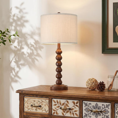 27" Farmhouse Table Lamps Set of 2 for Living Room, Brown Lamps for Bedroom7