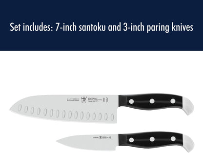 HENCKELS Statement Razor-Sharp 2-Pc Knife Set, Santoku Knife 7 Inch, Paring Knife, German Engineered Informed by 100+ Years of Mastery10