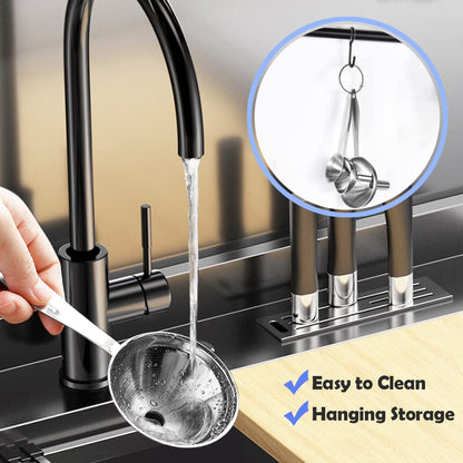 Small Funnels for Filling Bottles, 3 Pcs Stainless Steel Kitchen Funnel Set, Food Grade Mini Metal Funnel for Transferring Oil Liquid, Easy Cleaning with a Brush (Long Handle)4