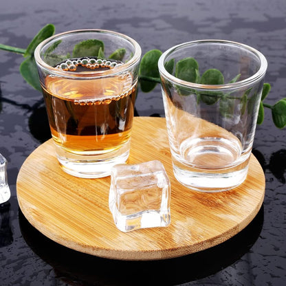 Heavy Base Shot Glasses, 1.5 Oz Sets of Clear Shot Glass (2 Pack), Measuring Cup for Espresso, Liquid, and Wine - Heavy Glass (Glass, 2Pack)5