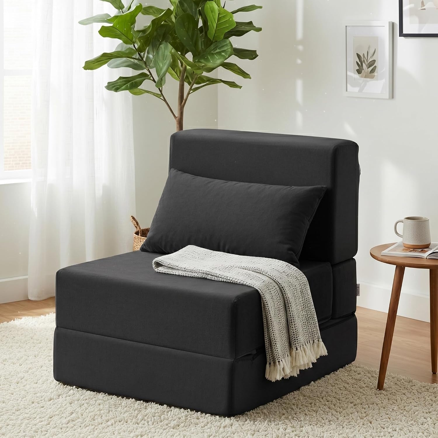 folding-sofa-bed-convertible-sleeper-chair-no-assembly-black