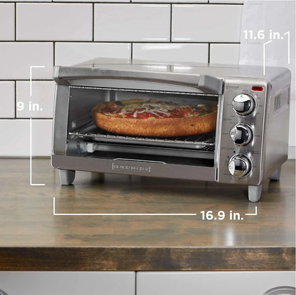 BLACK+DECKER 4-Slice Toaster Oven with Natural Convection, Stainless Steel, TO1760SS (TO1760SST-1)5