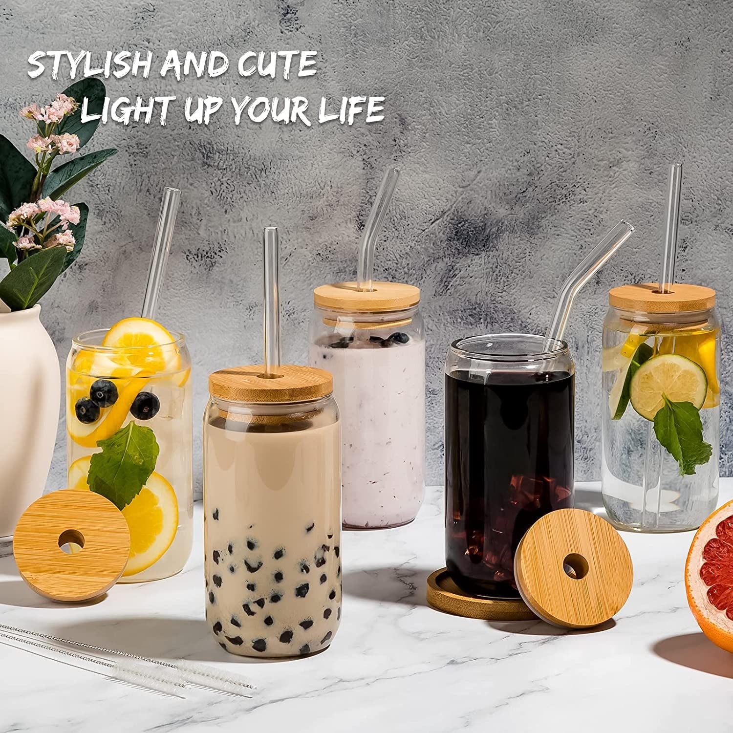 16-oz-drinking-glasses-6-pcs-glass-cups-with-bamboo-lids-and-straws-food-grade-durable-clear-tumbler-coffee-bar-accessories-aesthetic-gift-for-beer-iced-tea-include-2-cleaning-brushes
