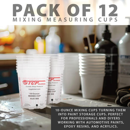 Paint Mixing Cups, 10-Ounce, 12 Pack, Plastic Measuring Cups5