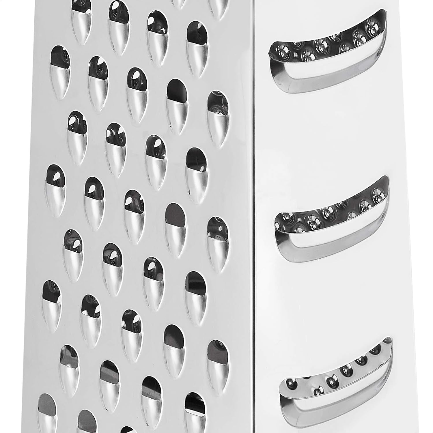 rectangular-4-sided-box-cheese-grater-and-shredder-stainless-steel-handheld-for-vegetables-zester-non-slip-base-dishwasher-safe-9-inch-black
