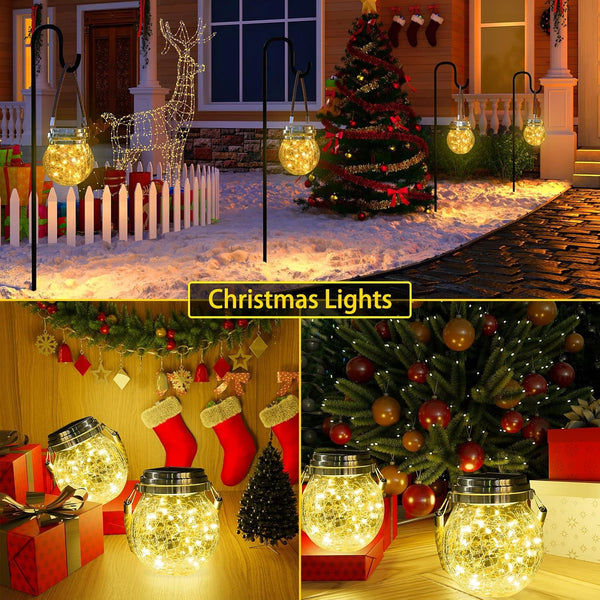 Solar Lantern, 2 Pack Outdoor Lanterns with 30 LED Waterproof Garden Decor Patio Solar Lights Outdoor Decorative Backyard Outdoor Hanging, Warm Light8